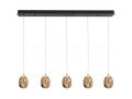 Hanglamp Golden Egg 5 lichts balk