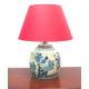 Tafellamp blauw wit vogel