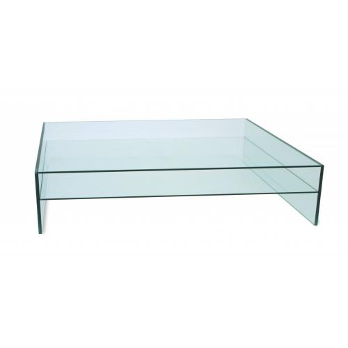 Glazen salontafel 120 70 cm