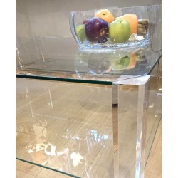 Glazen salontafel 130 x 70 cm