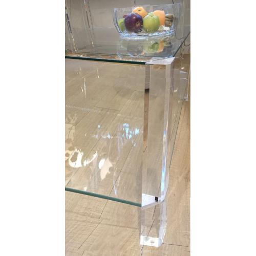 Glazen sidetable 35 x 135 cm